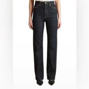 NWOT. KHAITE Danielle High-Rise Straight-Leg Jeans | Like New | Premium Denim